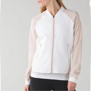 Lululemon Var-City Bomber White Pink